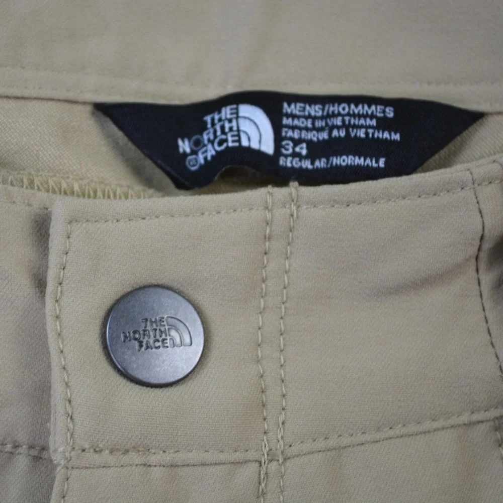 The North Face Mens Paramount Peak II Hiking Shorts Khaki Tan Size 34 Regular